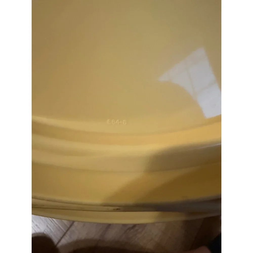 Vintage Tupperware Stackable Travel Containers Yellow Cream 684-8 1256 Set of 2